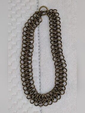 Kien Vintage-Style Bronze Chainmail Necklace - Bronze